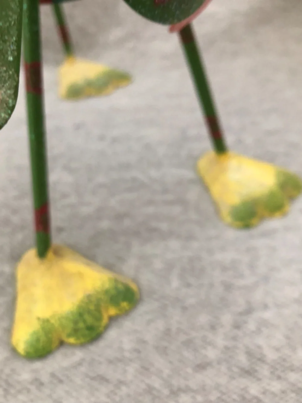 NWOT - Green & Yellow Metallic Dog Sculpture